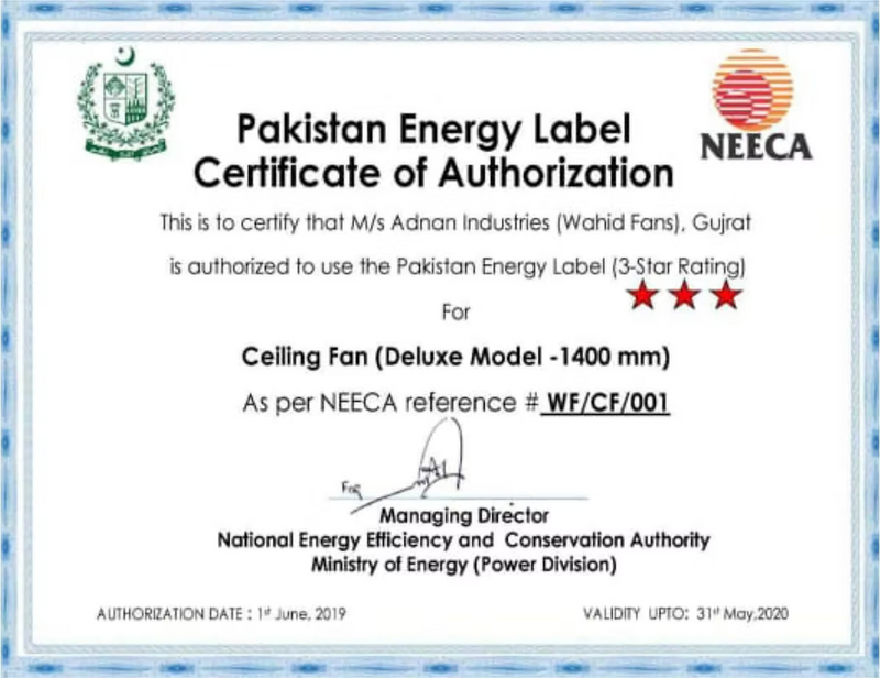 3-Star Energy Rating — Deluxe Model